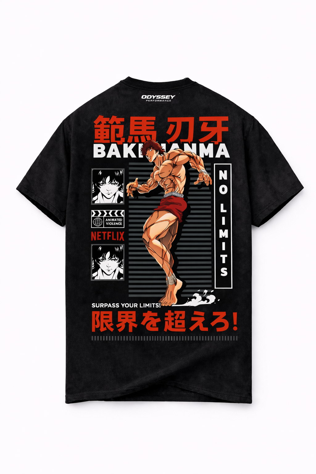 Odyssey “No Limits” Anime Bodybuilding Oversized T-Shirt