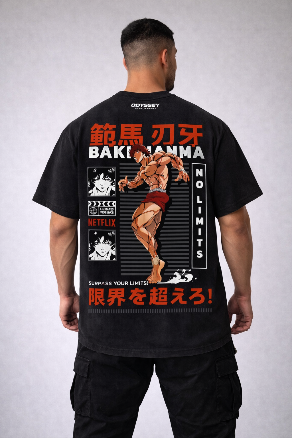 Odyssey “No Limits” Anime Bodybuilding Oversized T-Shirt
